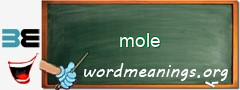 WordMeaning blackboard for mole